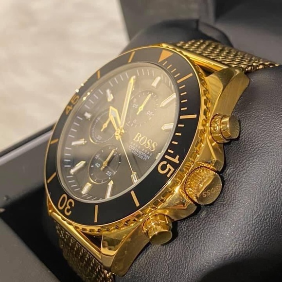 HB1513703 - Hugo Boss Men’s Ocean Gold Steel Watch - Picture 8 of 11